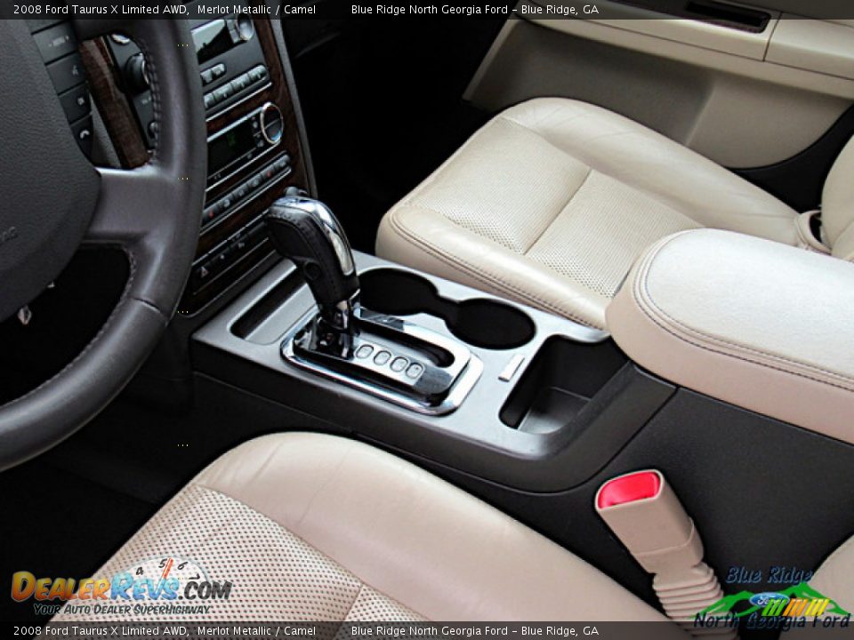 2008 Ford Taurus X Limited AWD Merlot Metallic / Camel Photo #24