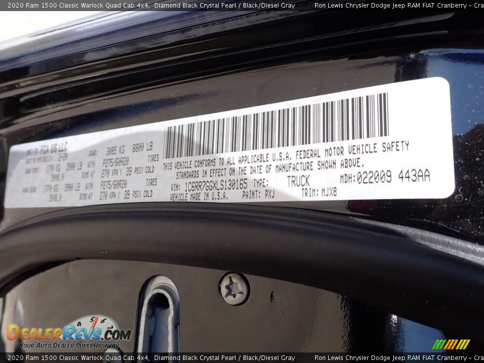2020 Ram 1500 Classic Warlock Quad Cab 4x4 Diamond Black Crystal Pearl / Black/Diesel Gray Photo #15