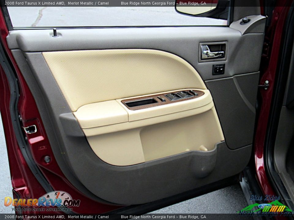 2008 Ford Taurus X Limited AWD Merlot Metallic / Camel Photo #26
