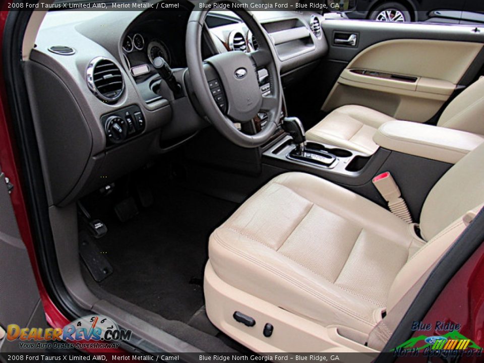 2008 Ford Taurus X Limited AWD Merlot Metallic / Camel Photo #27
