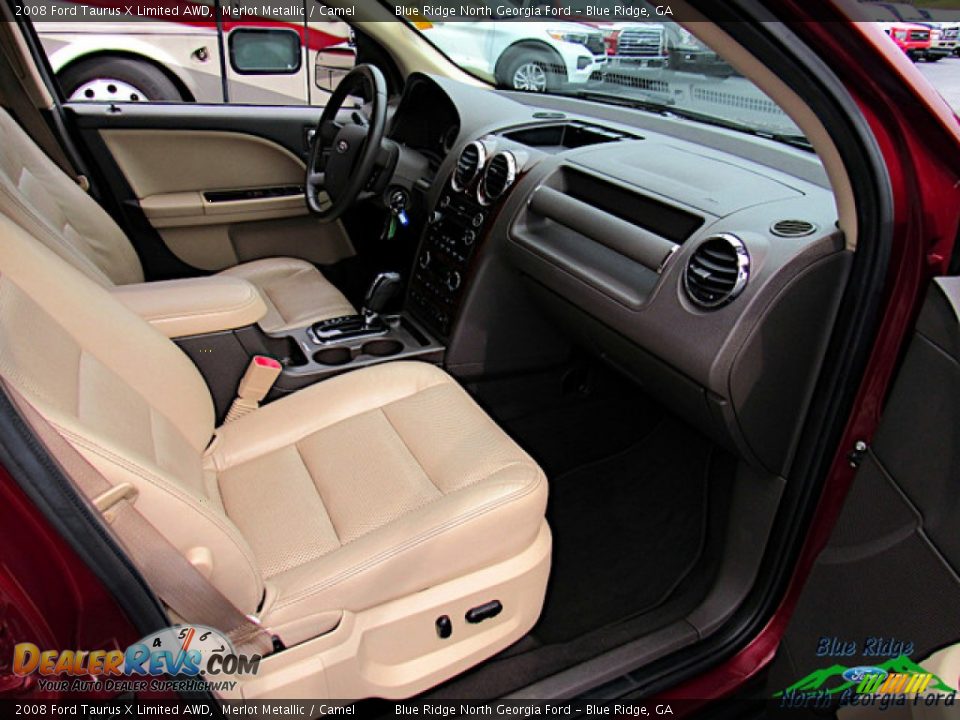 2008 Ford Taurus X Limited AWD Merlot Metallic / Camel Photo #28