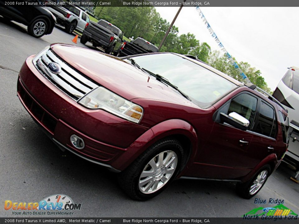 2008 Ford Taurus X Limited AWD Merlot Metallic / Camel Photo #30