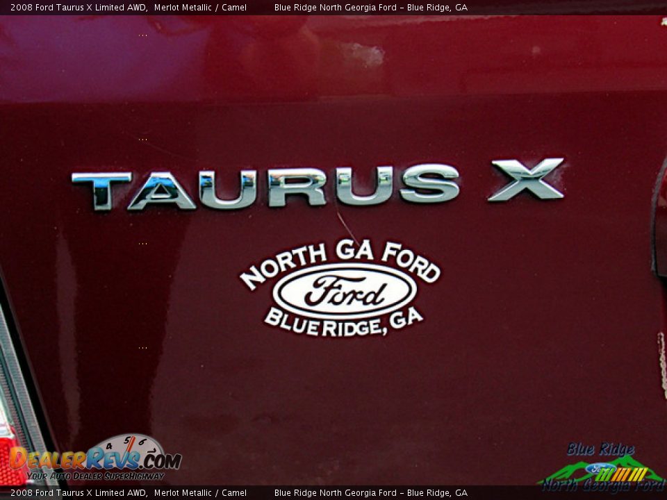 2008 Ford Taurus X Limited AWD Merlot Metallic / Camel Photo #34