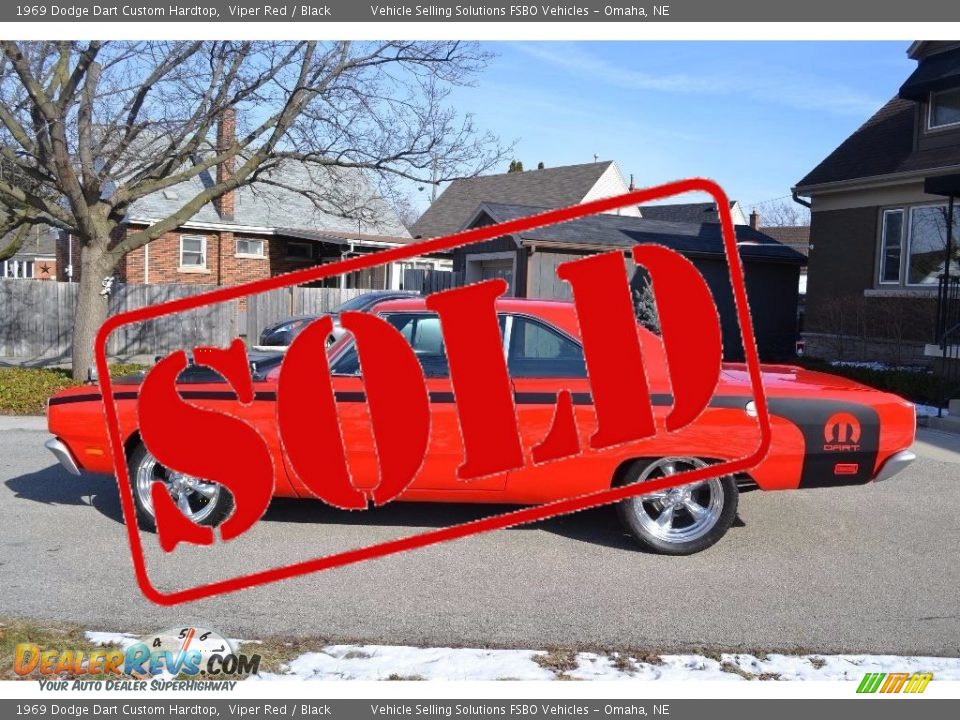 1969 Dodge Dart Custom Hardtop Viper Red / Black Photo #1