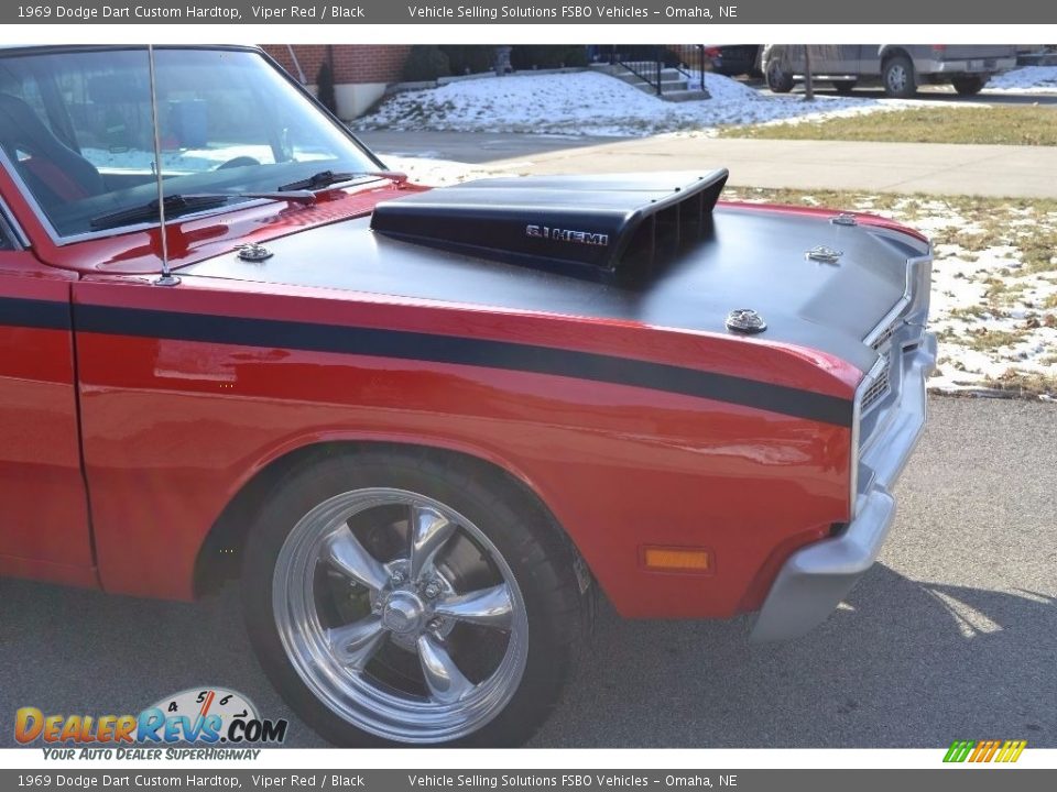 1969 Dodge Dart Custom Hardtop Viper Red / Black Photo #2