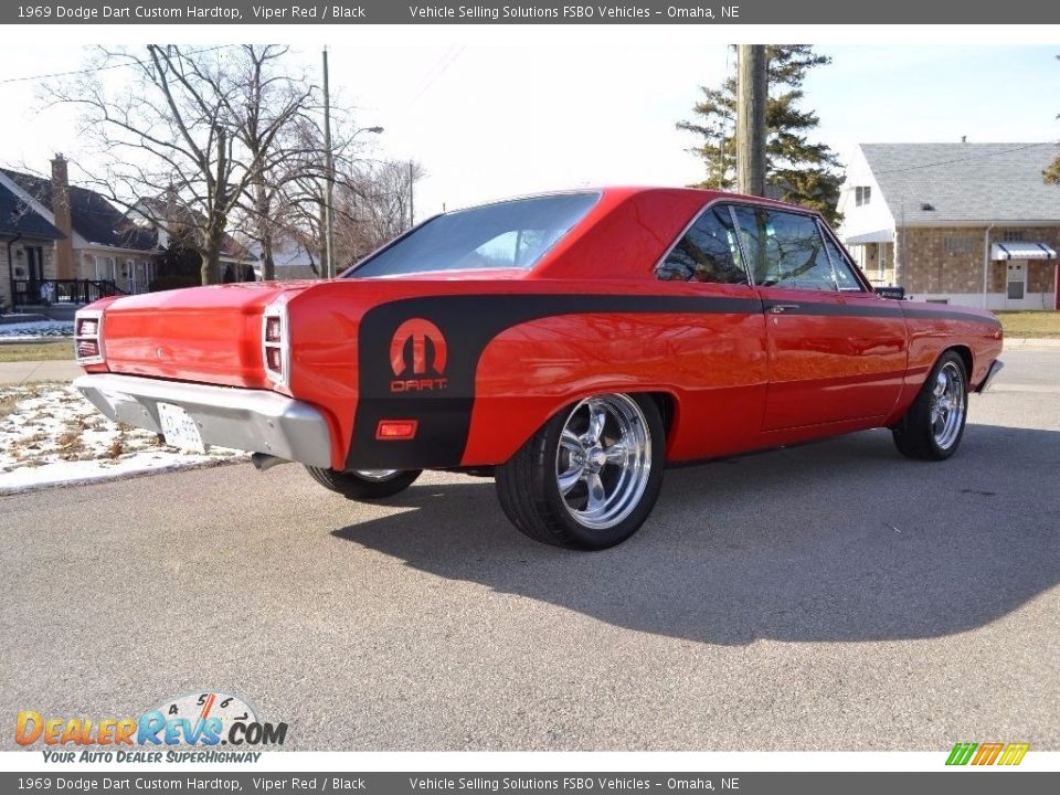 1969 Dodge Dart Custom Hardtop Viper Red / Black Photo #3