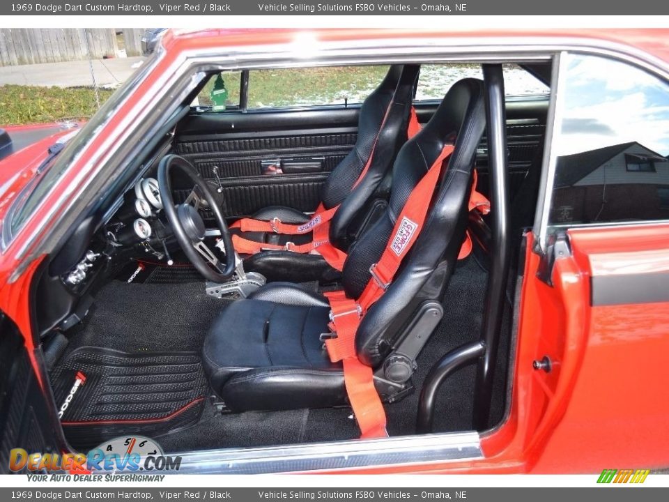 1969 Dodge Dart Custom Hardtop Viper Red / Black Photo #4