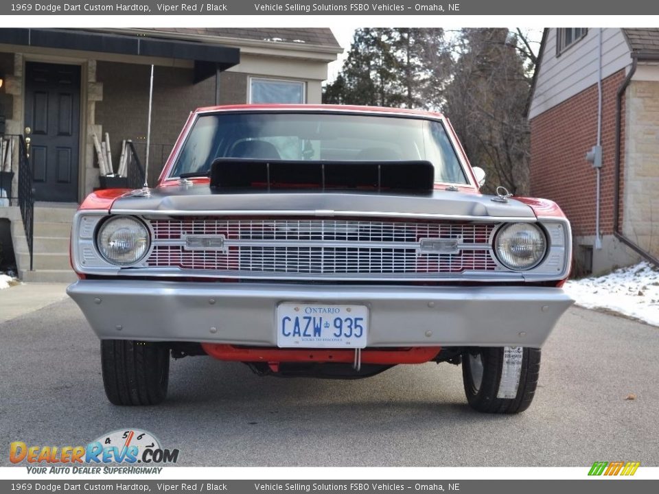 1969 Dodge Dart Custom Hardtop Viper Red / Black Photo #6