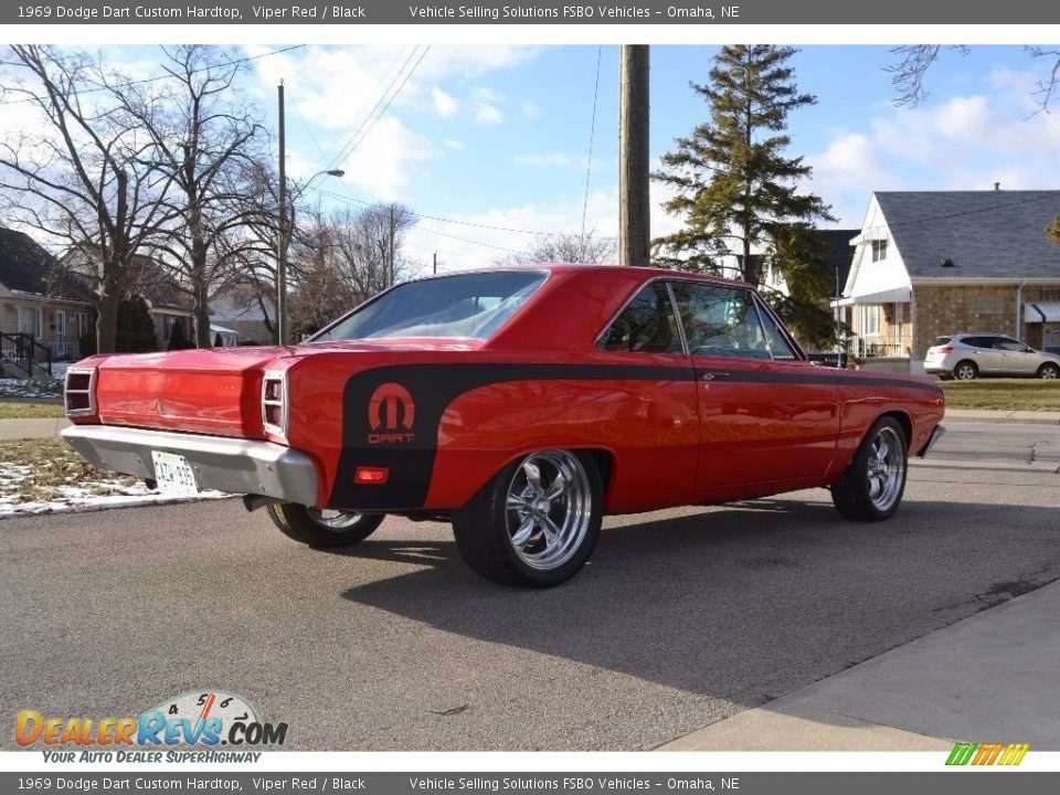 1969 Dodge Dart Custom Hardtop Viper Red / Black Photo #7