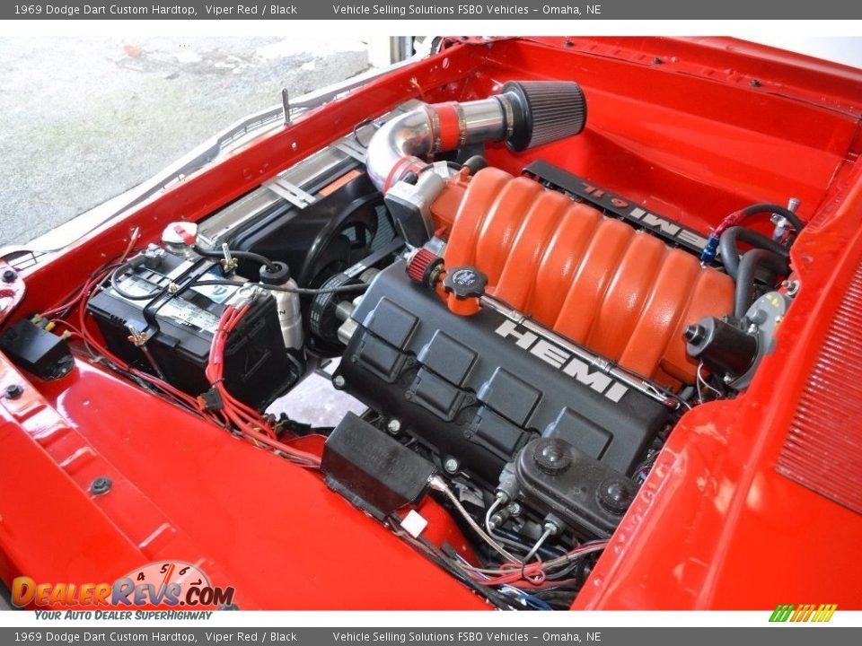 1969 Dodge Dart Custom Hardtop Viper Red / Black Photo #18