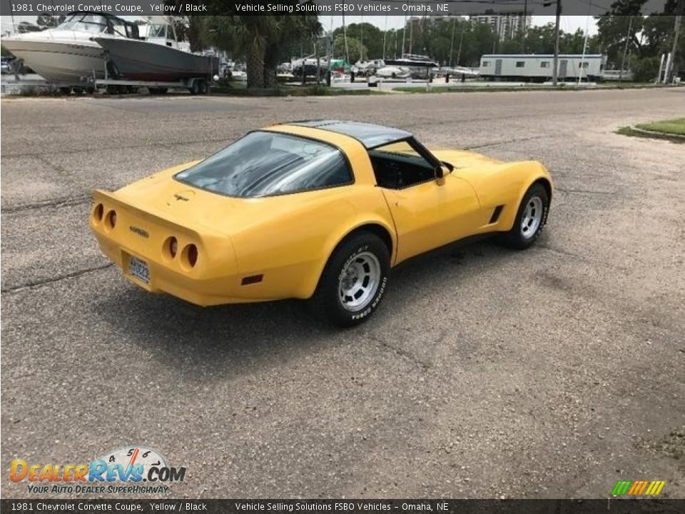 1981 Chevrolet Corvette Coupe Yellow / Black Photo #6