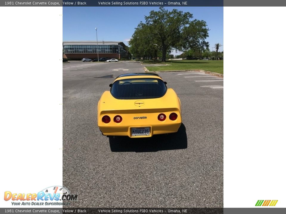 1981 Chevrolet Corvette Coupe Yellow / Black Photo #13