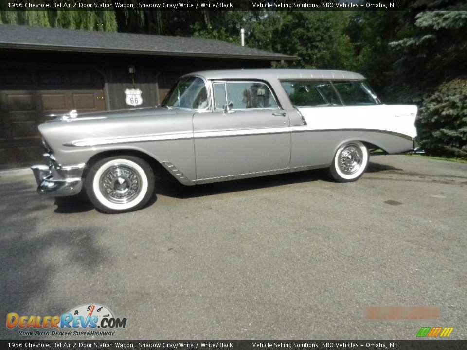 1956 Chevrolet Bel Air 2 Door Station Wagon Shadow Gray/White / White/Black Photo #1