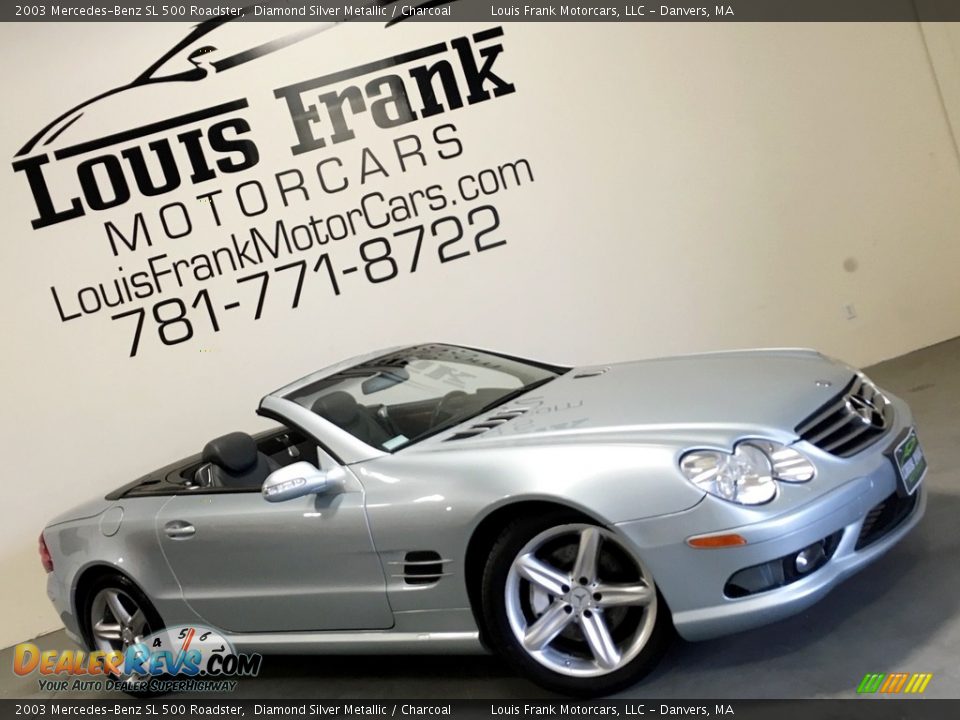 2003 Mercedes-Benz SL 500 Roadster Diamond Silver Metallic / Charcoal Photo #2