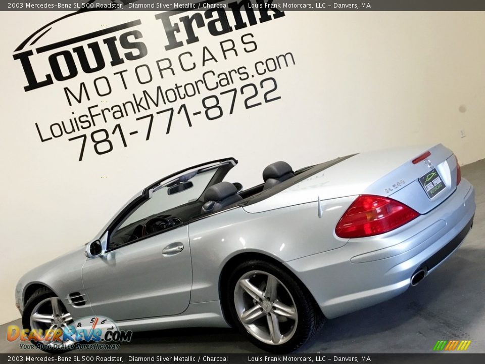 2003 Mercedes-Benz SL 500 Roadster Diamond Silver Metallic / Charcoal Photo #3