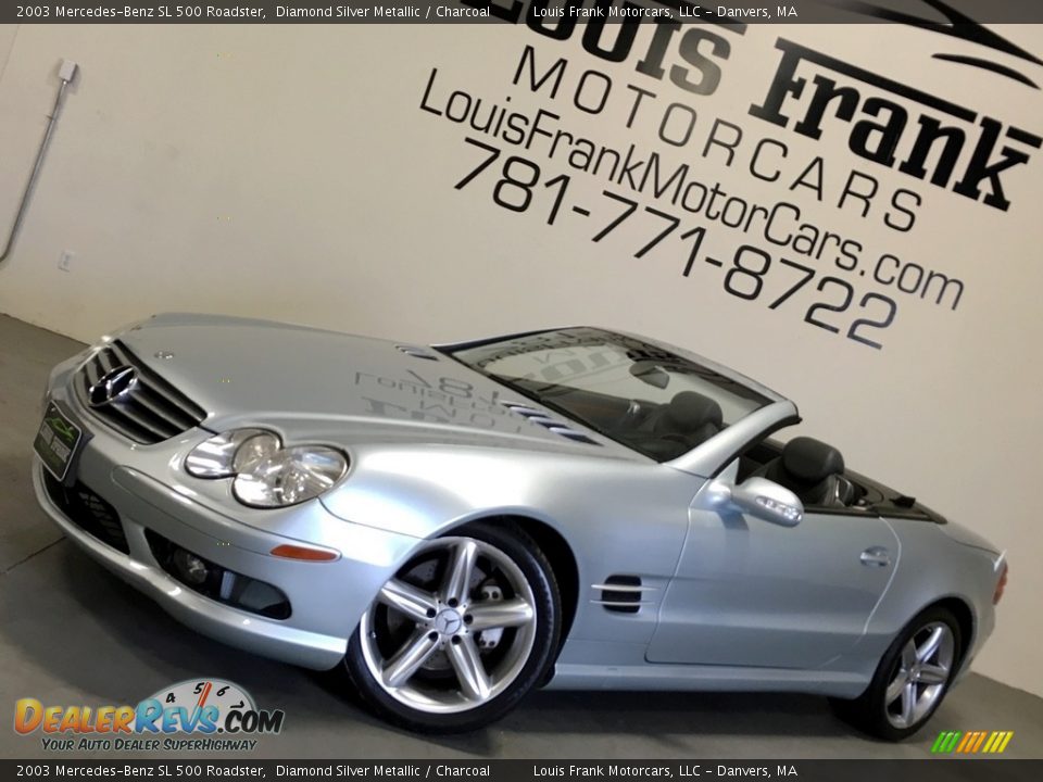 2003 Mercedes-Benz SL 500 Roadster Diamond Silver Metallic / Charcoal Photo #4