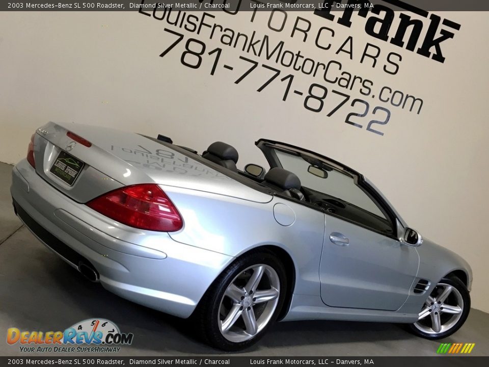 2003 Mercedes-Benz SL 500 Roadster Diamond Silver Metallic / Charcoal Photo #5