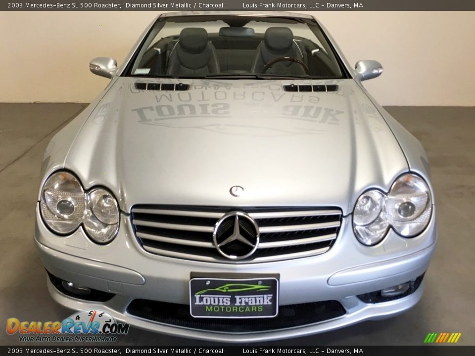 2003 Mercedes-Benz SL 500 Roadster Diamond Silver Metallic / Charcoal Photo #7