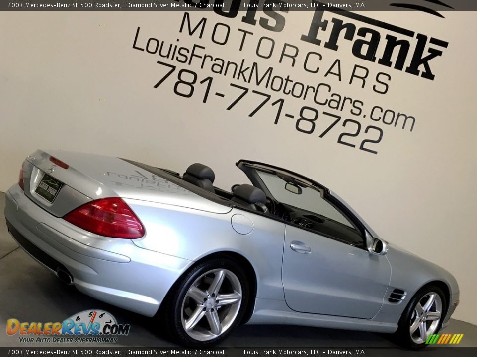 2003 Mercedes-Benz SL 500 Roadster Diamond Silver Metallic / Charcoal Photo #17