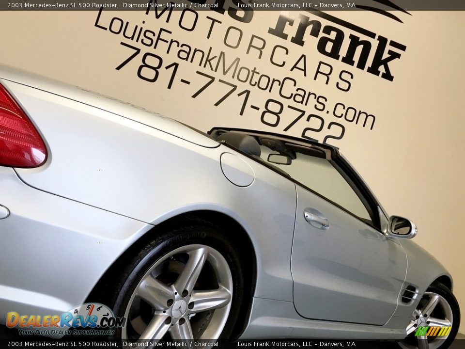 2003 Mercedes-Benz SL 500 Roadster Diamond Silver Metallic / Charcoal Photo #19