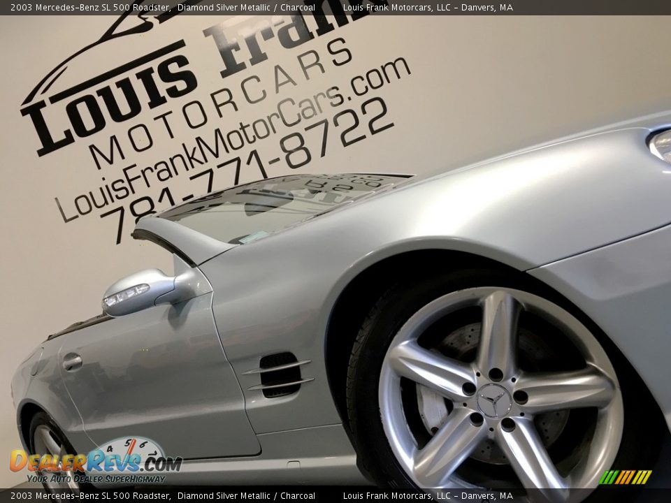 2003 Mercedes-Benz SL 500 Roadster Diamond Silver Metallic / Charcoal Photo #20