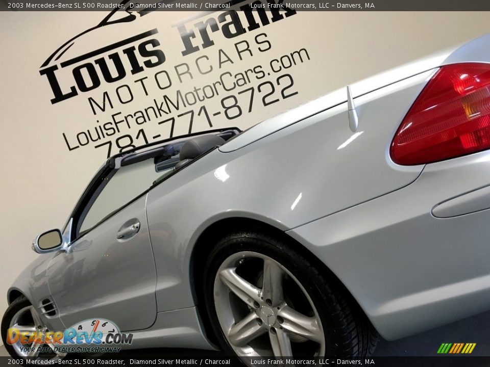 2003 Mercedes-Benz SL 500 Roadster Diamond Silver Metallic / Charcoal Photo #21