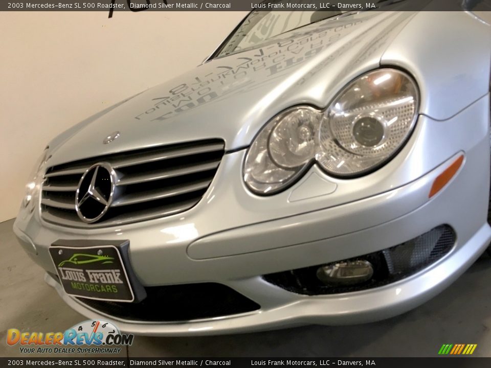 2003 Mercedes-Benz SL 500 Roadster Diamond Silver Metallic / Charcoal Photo #22