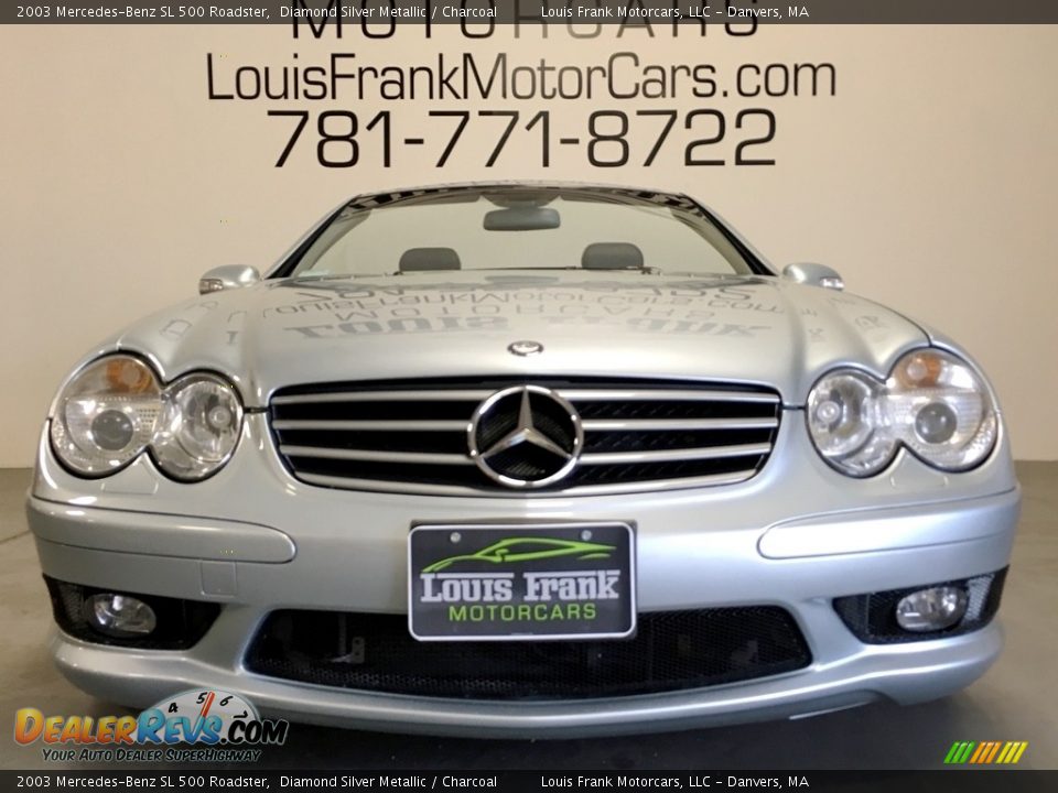 2003 Mercedes-Benz SL 500 Roadster Diamond Silver Metallic / Charcoal Photo #23