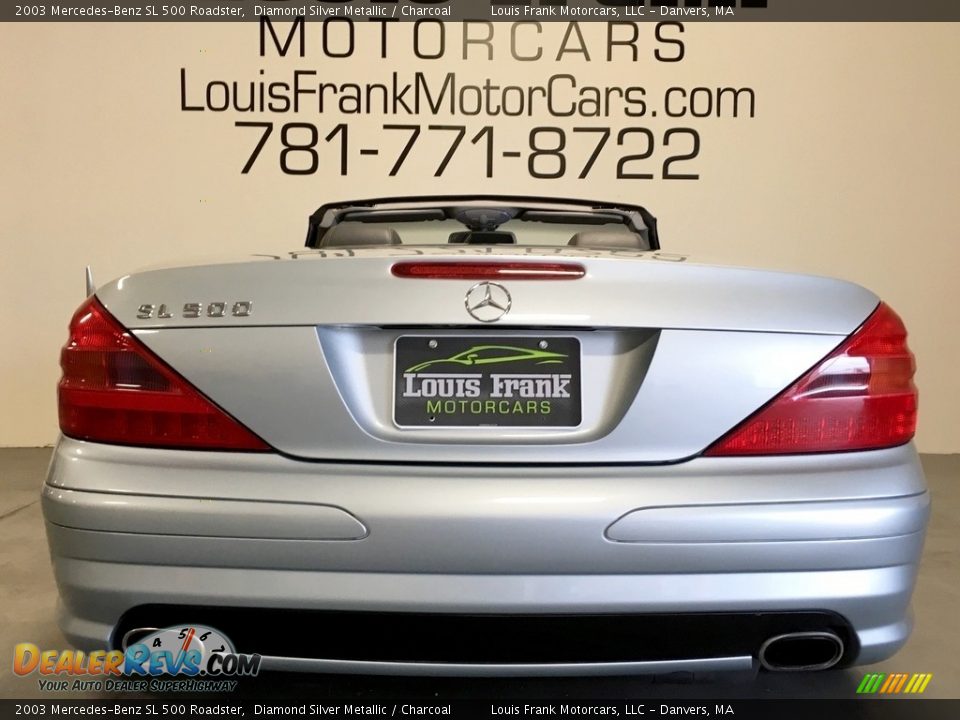 2003 Mercedes-Benz SL 500 Roadster Diamond Silver Metallic / Charcoal Photo #26