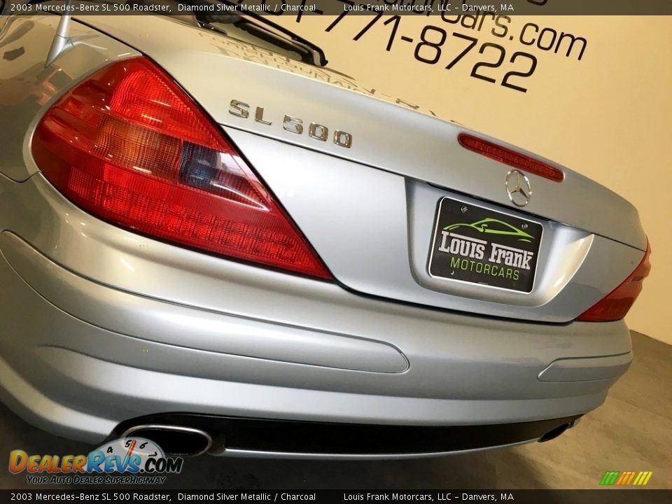 2003 Mercedes-Benz SL 500 Roadster Diamond Silver Metallic / Charcoal Photo #27