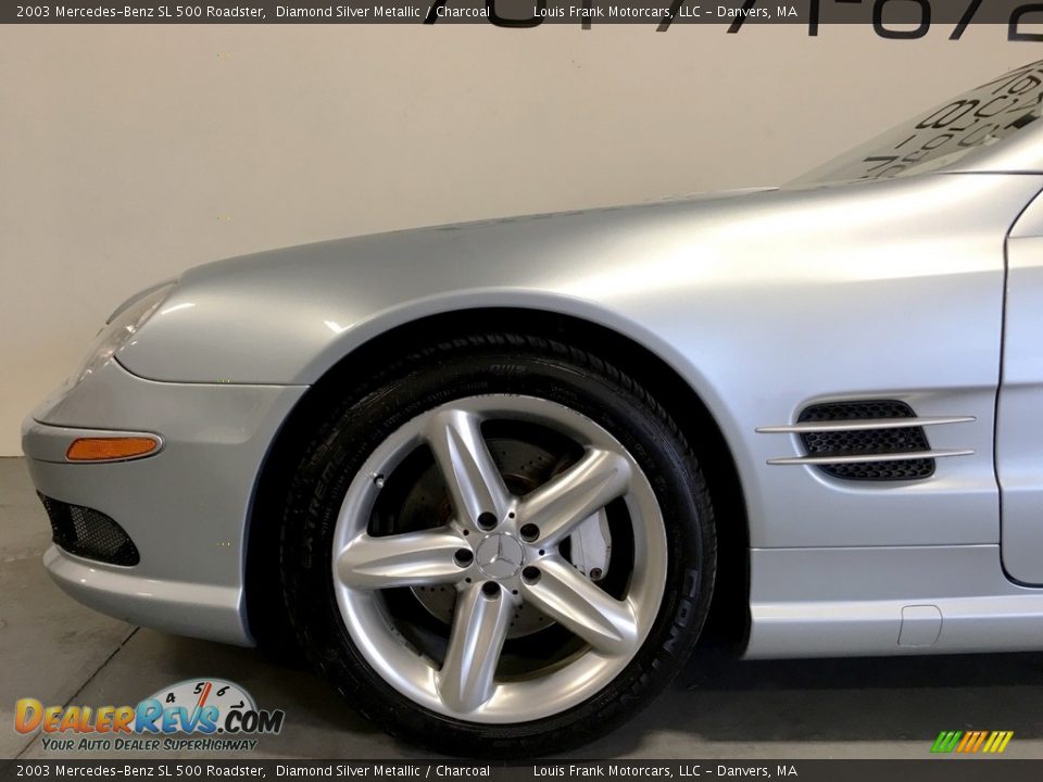 2003 Mercedes-Benz SL 500 Roadster Diamond Silver Metallic / Charcoal Photo #28