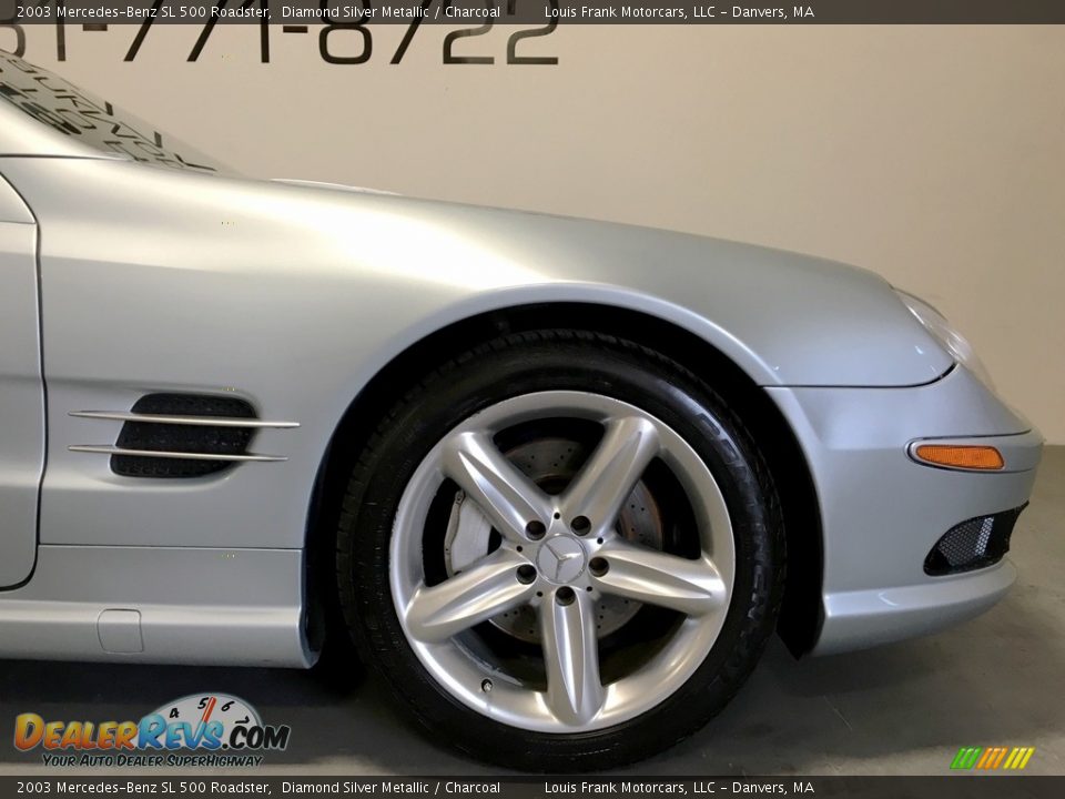 2003 Mercedes-Benz SL 500 Roadster Diamond Silver Metallic / Charcoal Photo #29