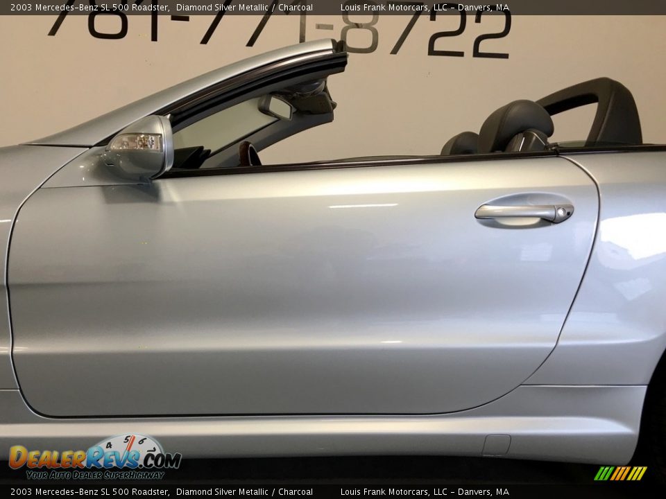 2003 Mercedes-Benz SL 500 Roadster Diamond Silver Metallic / Charcoal Photo #30