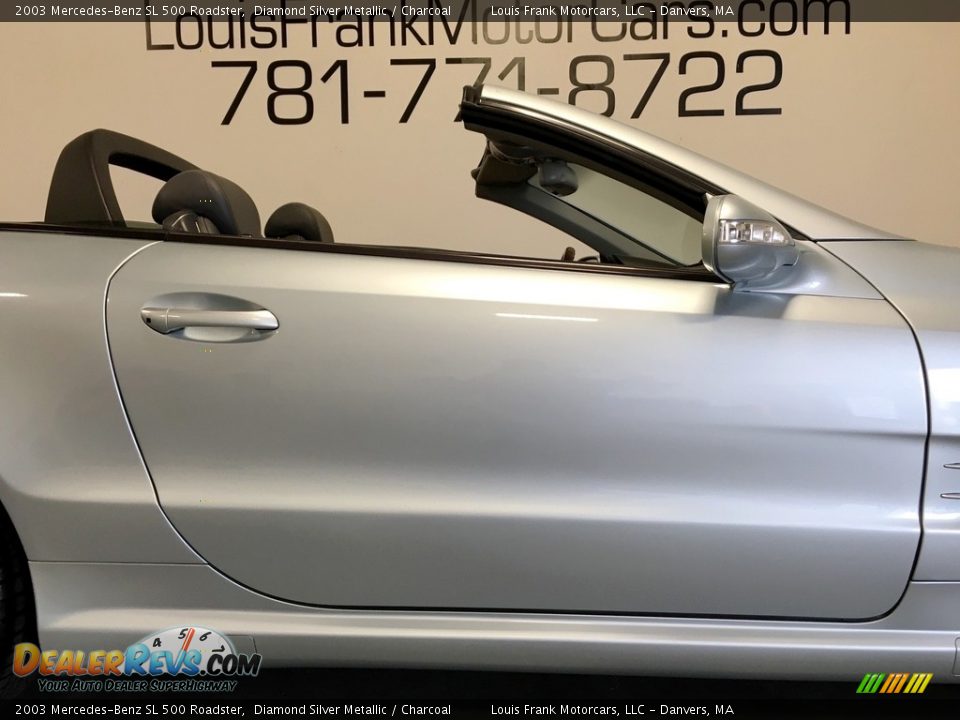 2003 Mercedes-Benz SL 500 Roadster Diamond Silver Metallic / Charcoal Photo #31