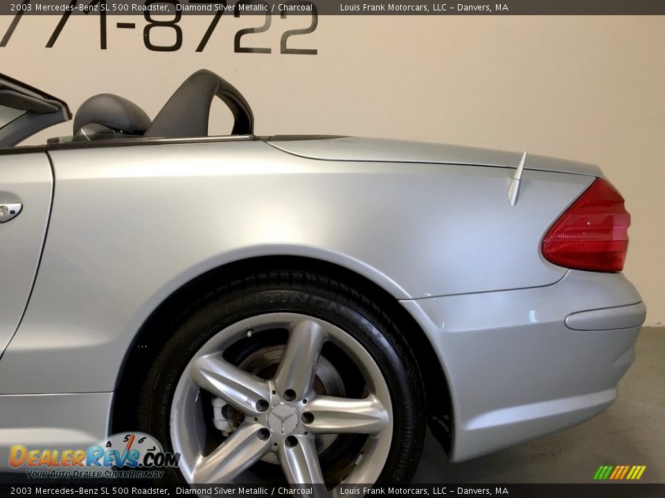 2003 Mercedes-Benz SL 500 Roadster Diamond Silver Metallic / Charcoal Photo #32