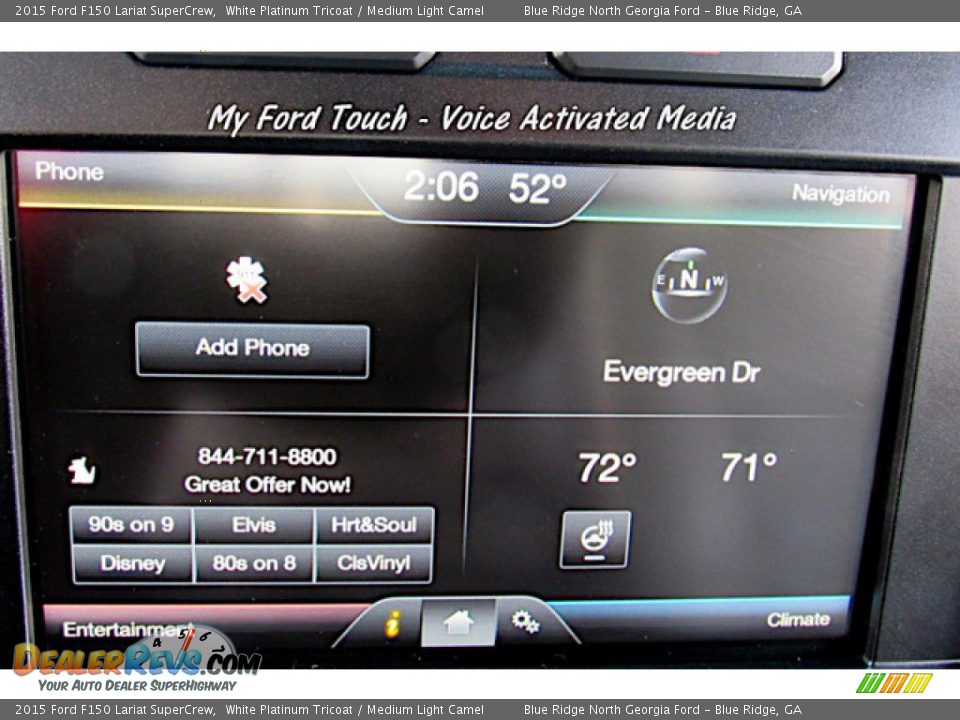 2015 Ford F150 Lariat SuperCrew White Platinum Tricoat / Medium Light Camel Photo #20