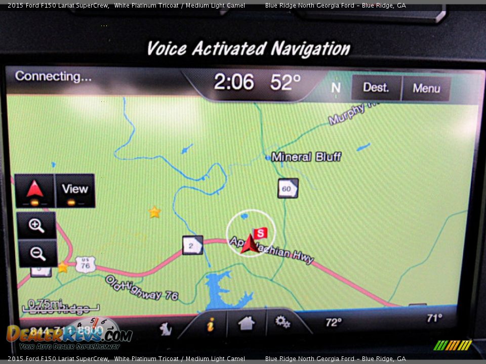 2015 Ford F150 Lariat SuperCrew White Platinum Tricoat / Medium Light Camel Photo #22