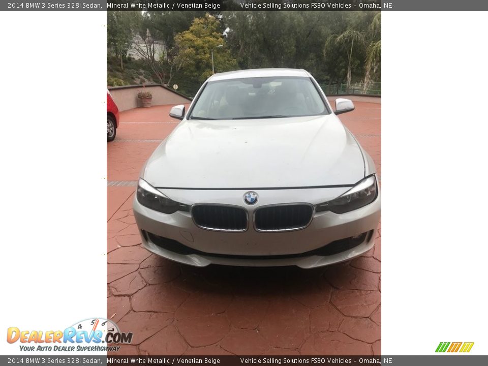 2014 BMW 3 Series 328i Sedan Mineral White Metallic / Venetian Beige Photo #1