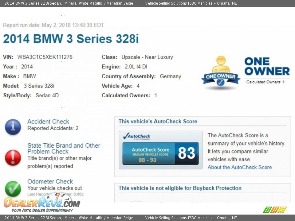 Dealer Info of 2014 BMW 3 Series 328i Sedan Photo #2