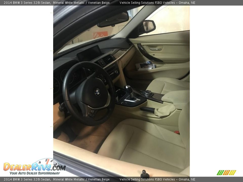2014 BMW 3 Series 328i Sedan Mineral White Metallic / Venetian Beige Photo #3