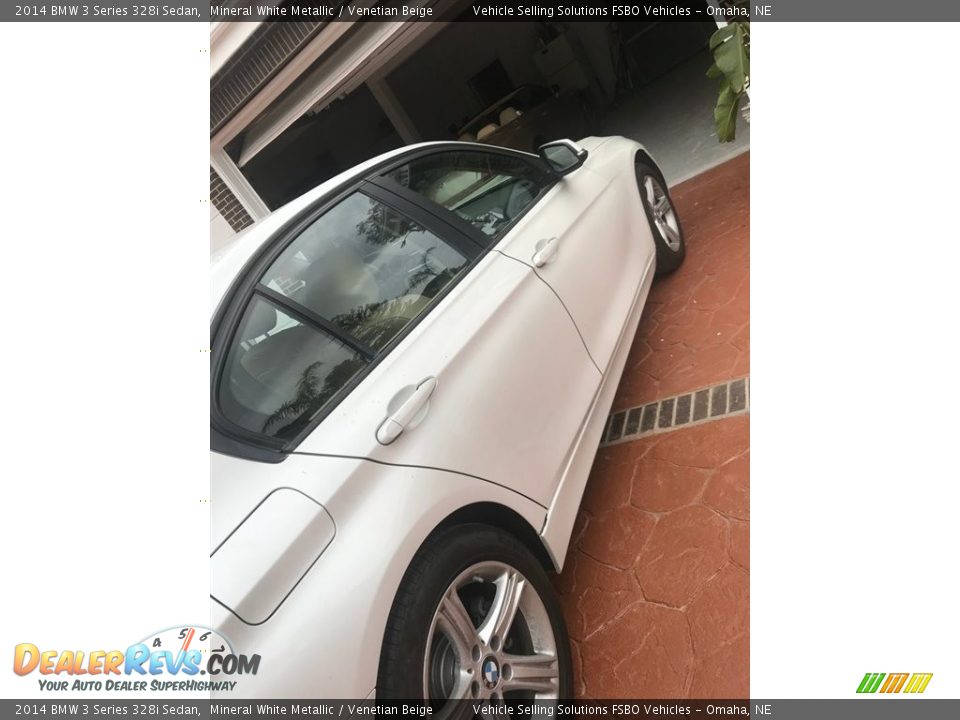 2014 BMW 3 Series 328i Sedan Mineral White Metallic / Venetian Beige Photo #4