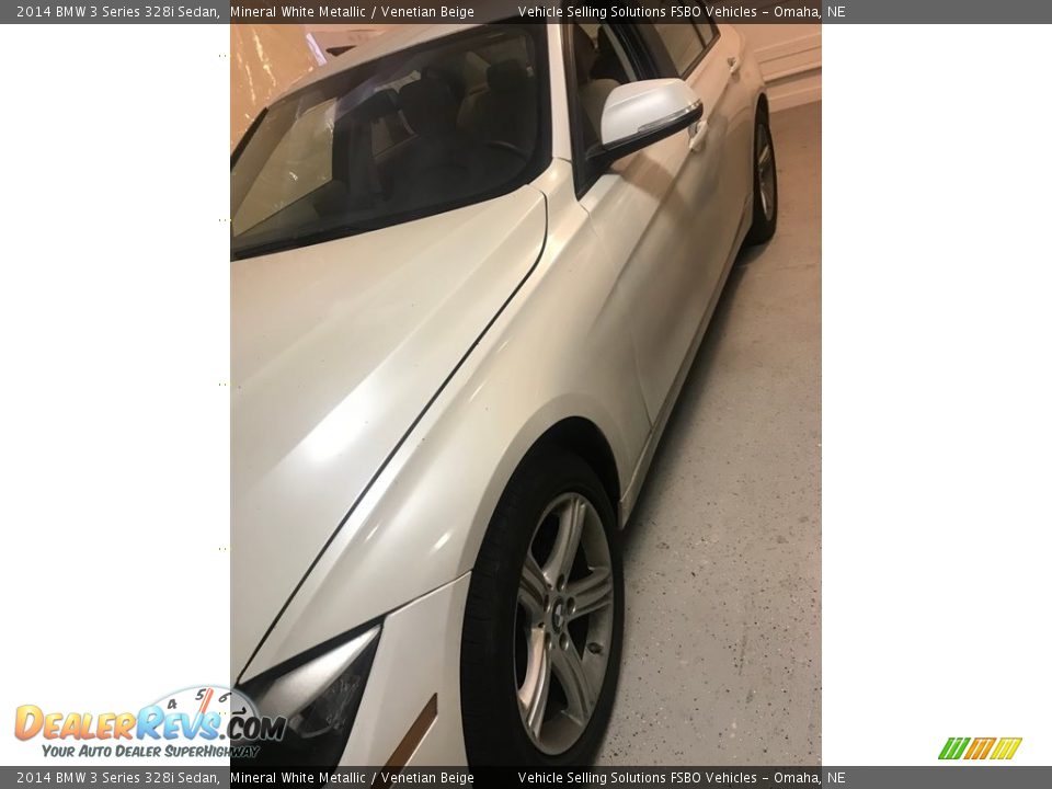 2014 BMW 3 Series 328i Sedan Mineral White Metallic / Venetian Beige Photo #5