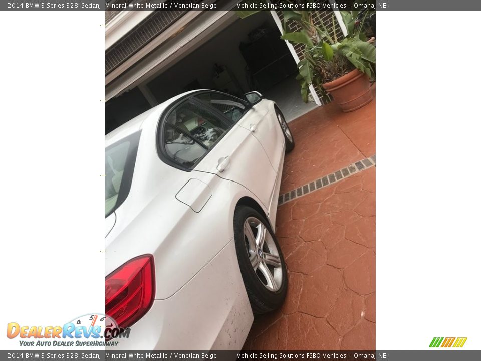 2014 BMW 3 Series 328i Sedan Mineral White Metallic / Venetian Beige Photo #6