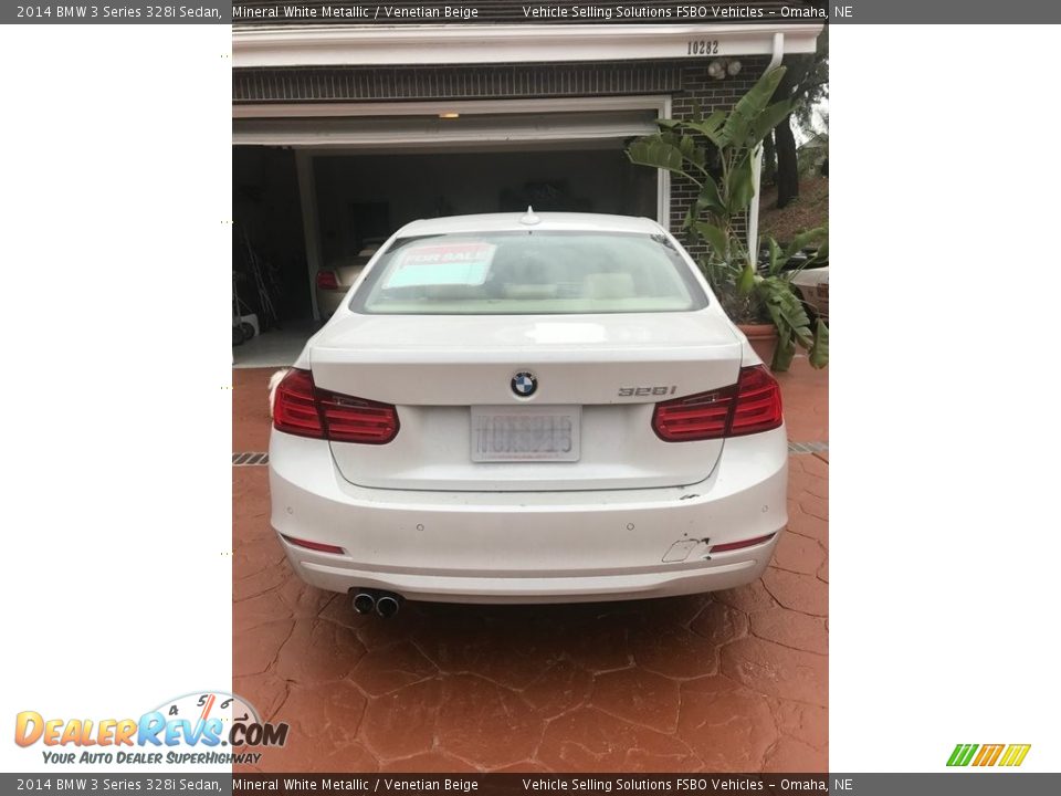 2014 BMW 3 Series 328i Sedan Mineral White Metallic / Venetian Beige Photo #7