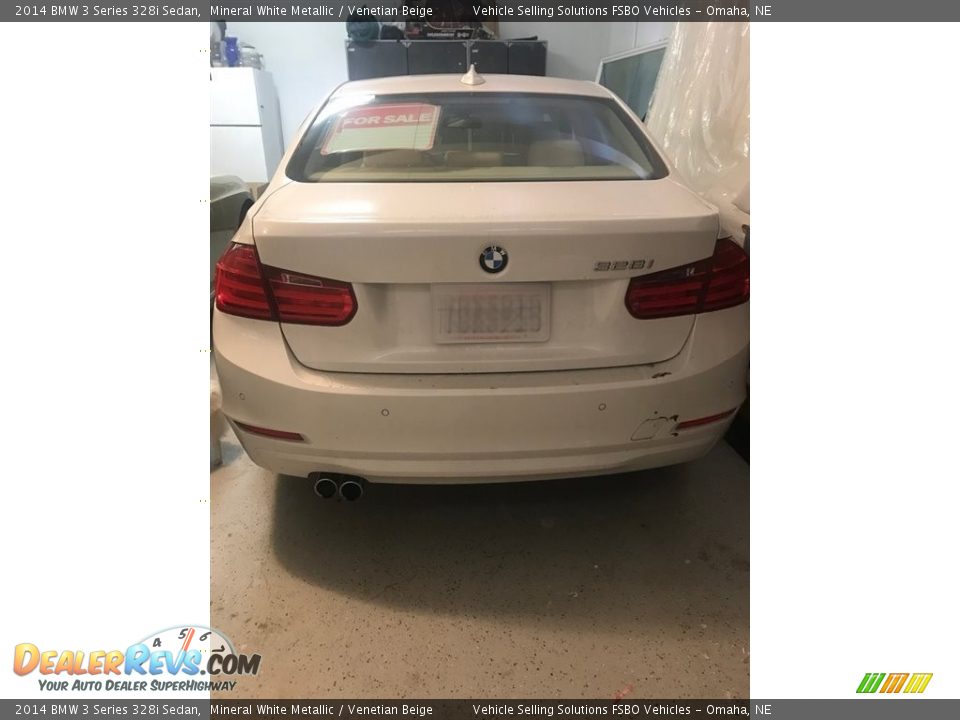 2014 BMW 3 Series 328i Sedan Mineral White Metallic / Venetian Beige Photo #8