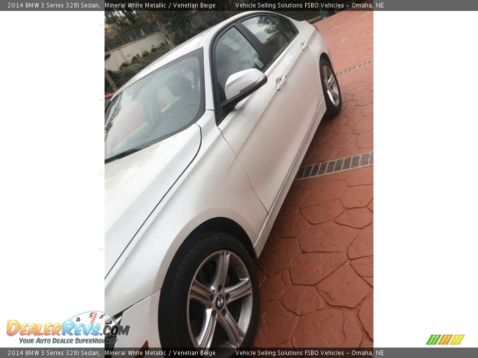 2014 BMW 3 Series 328i Sedan Mineral White Metallic / Venetian Beige Photo #9