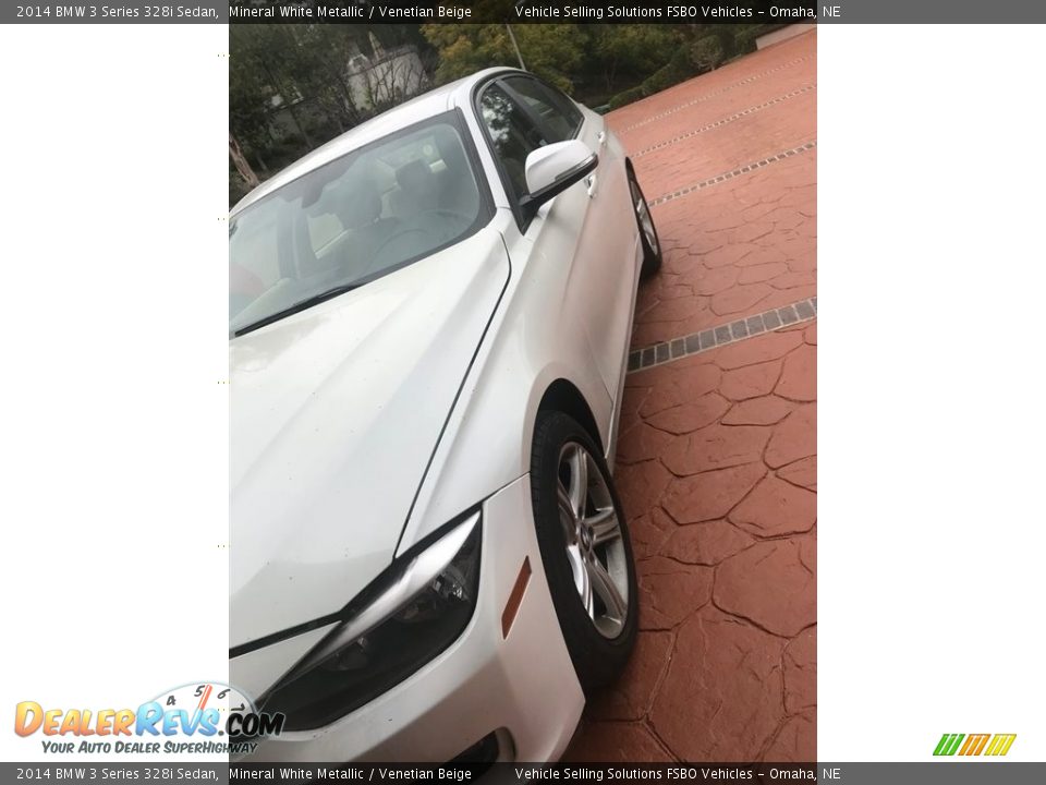 2014 BMW 3 Series 328i Sedan Mineral White Metallic / Venetian Beige Photo #11