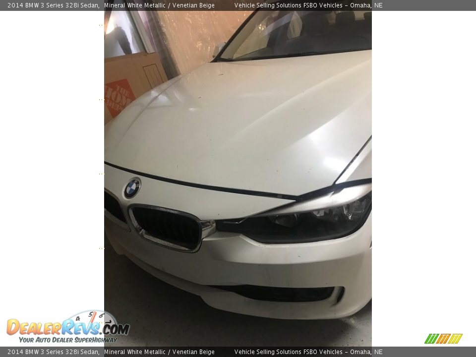 2014 BMW 3 Series 328i Sedan Mineral White Metallic / Venetian Beige Photo #12