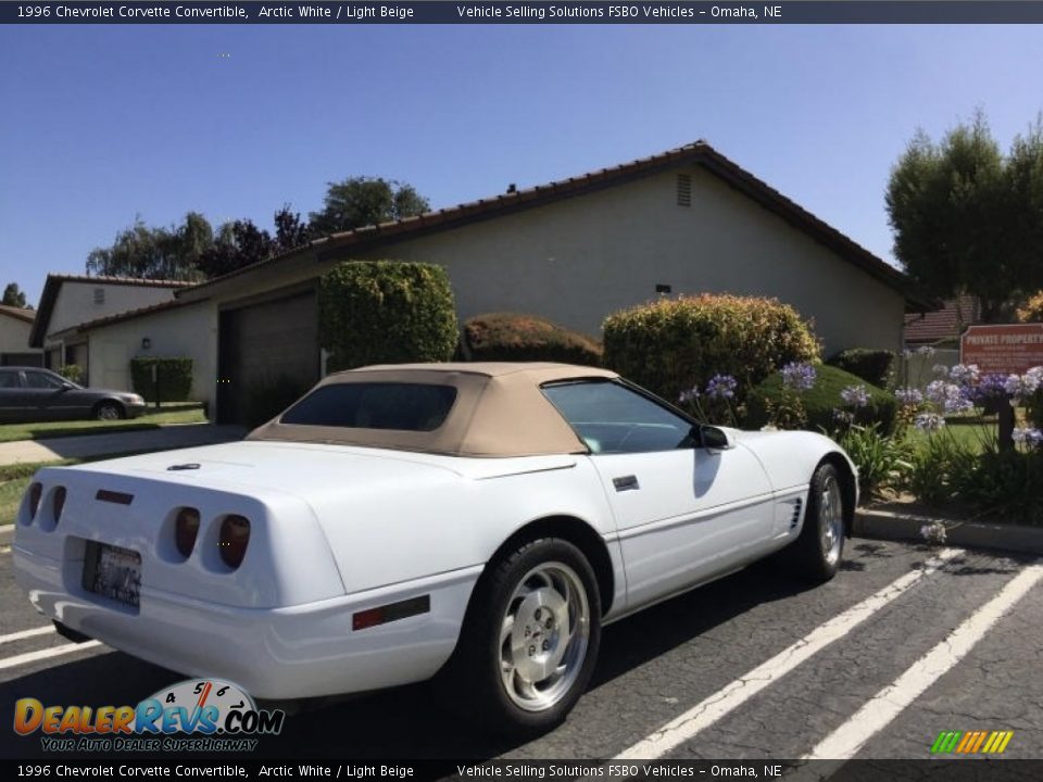 1996 Chevrolet Corvette Convertible Arctic White / Light Beige Photo #3