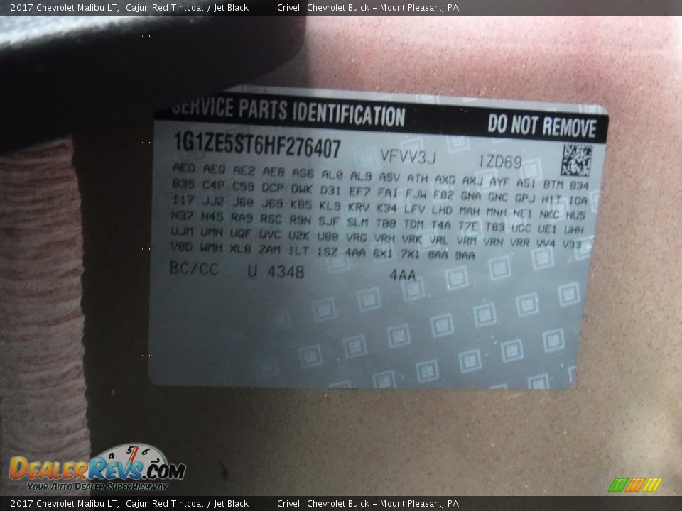 2017 Chevrolet Malibu LT Cajun Red Tintcoat / Jet Black Photo #31
